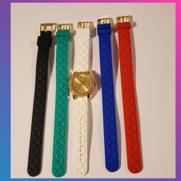 Embassy Quartz Watch with 5 Colorful Bands - Picture 4 of 6